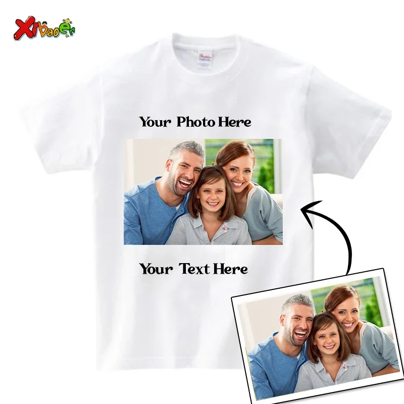 Family CustomT Shirt DAD MOM Custom Shirt Personalized Baby Photo Collage Tshirt Familia Custom Photo Collage Outfits Gift Shirt