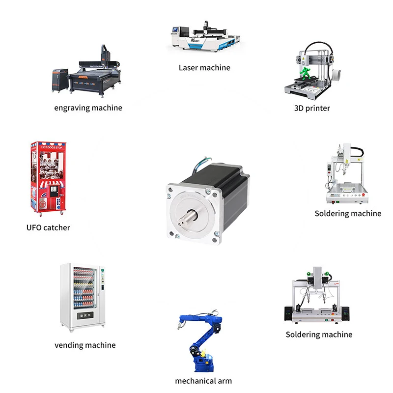 Motor paso a paso híbrido de bucle abierto NEMA 34 86*150mm certificado ROHS EMTECH DC 60V para sistema de automatización