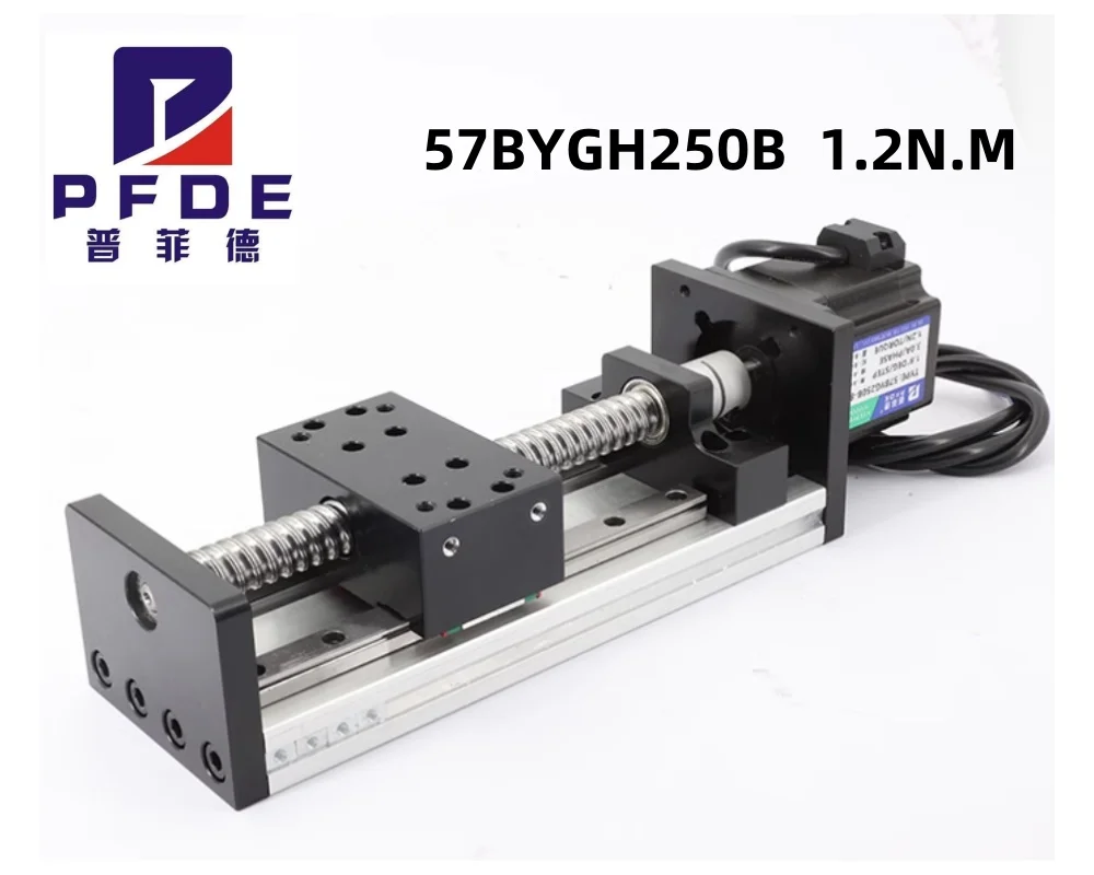 Linear Guide Manual Sliding Table 100-500MM Stroke Ballscrew  Double Optical Axis CNC Table Saw 3D Printer XY  NEMA 23 motor