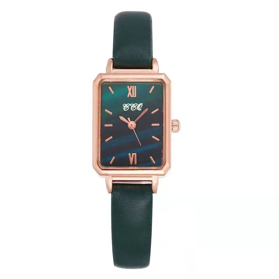 

New Women Dress Watches Fashion Square Ladies Quartz Dristwatch Simple Rose Gold Steel Mesh Watchband Female Watch Girl's Gift