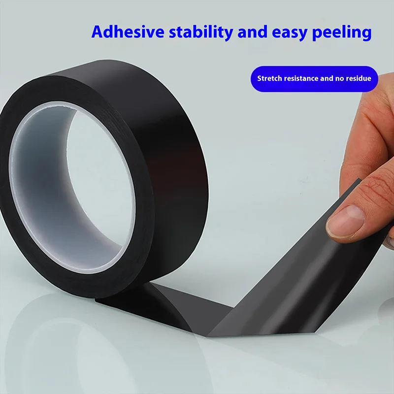 1 لفة 50 متر فيلم أسود مقاومة درجات الحرارة العالية التظليل شريط مقاوم للماء #4