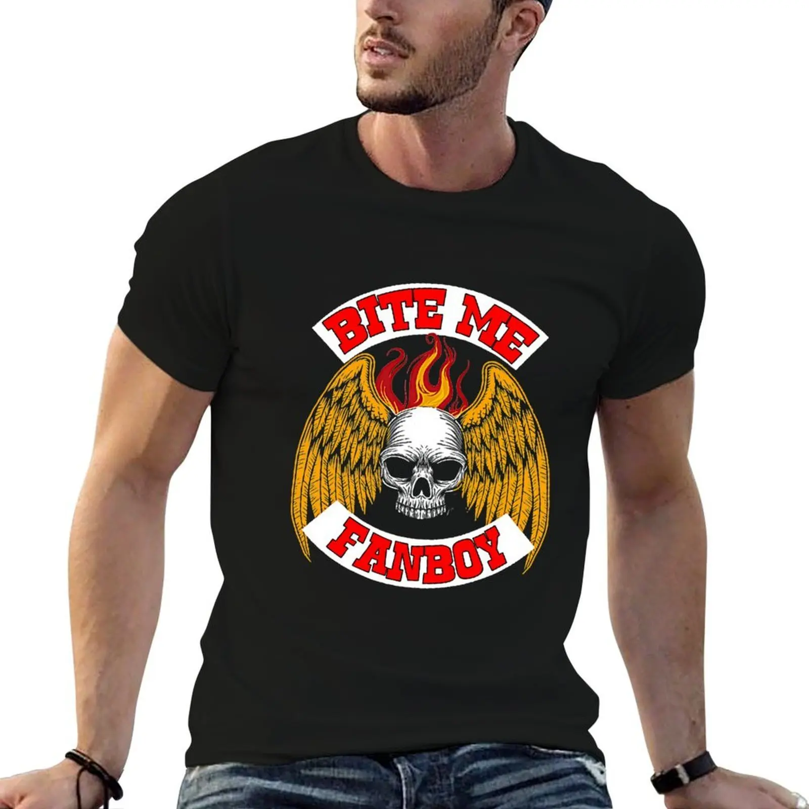

Bite Me Fanboy T-Shirt t shirt for man cotton tshirt 100% T-Shirt