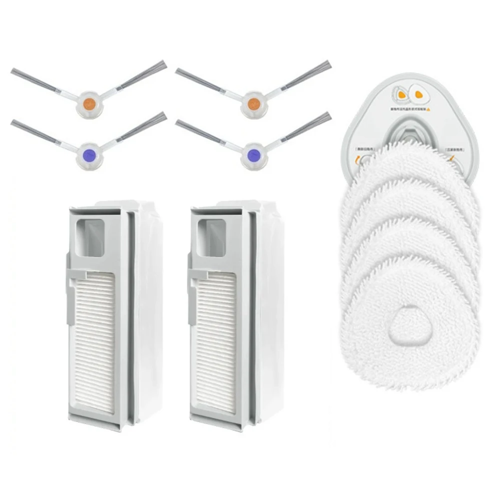 

INLIG-1 Set Cleaner Side Brush Mop Cloths Rag Integrated Filter Bag For Narwal J4 J4 Lite Robot Vacuum Replacement Spare Parts