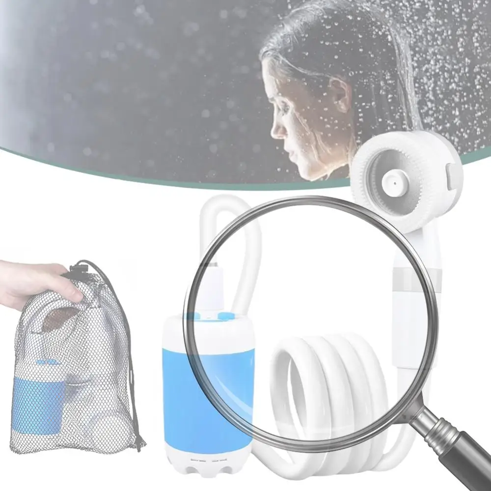 

Усовершенствованный перезаряжаемый ручной электрический насос для душа, портативный душевой распылитель для кемпинга с цифровым дисплеем