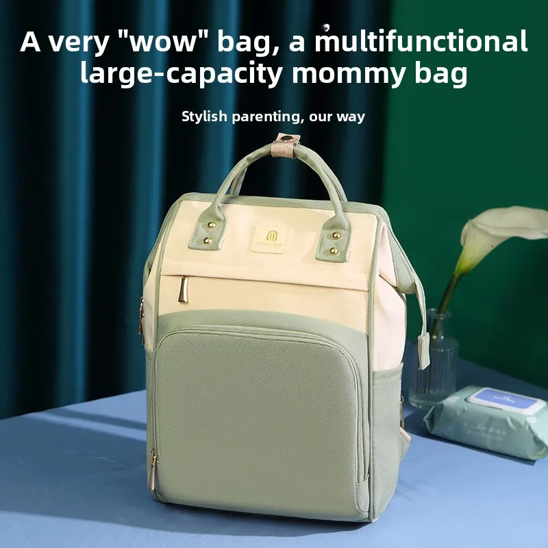 Stylish Multifunctional Mommy Backpack Multi Pocket Light Portable Insulated Mummy Bag for Daily Travel Nursing Moms
