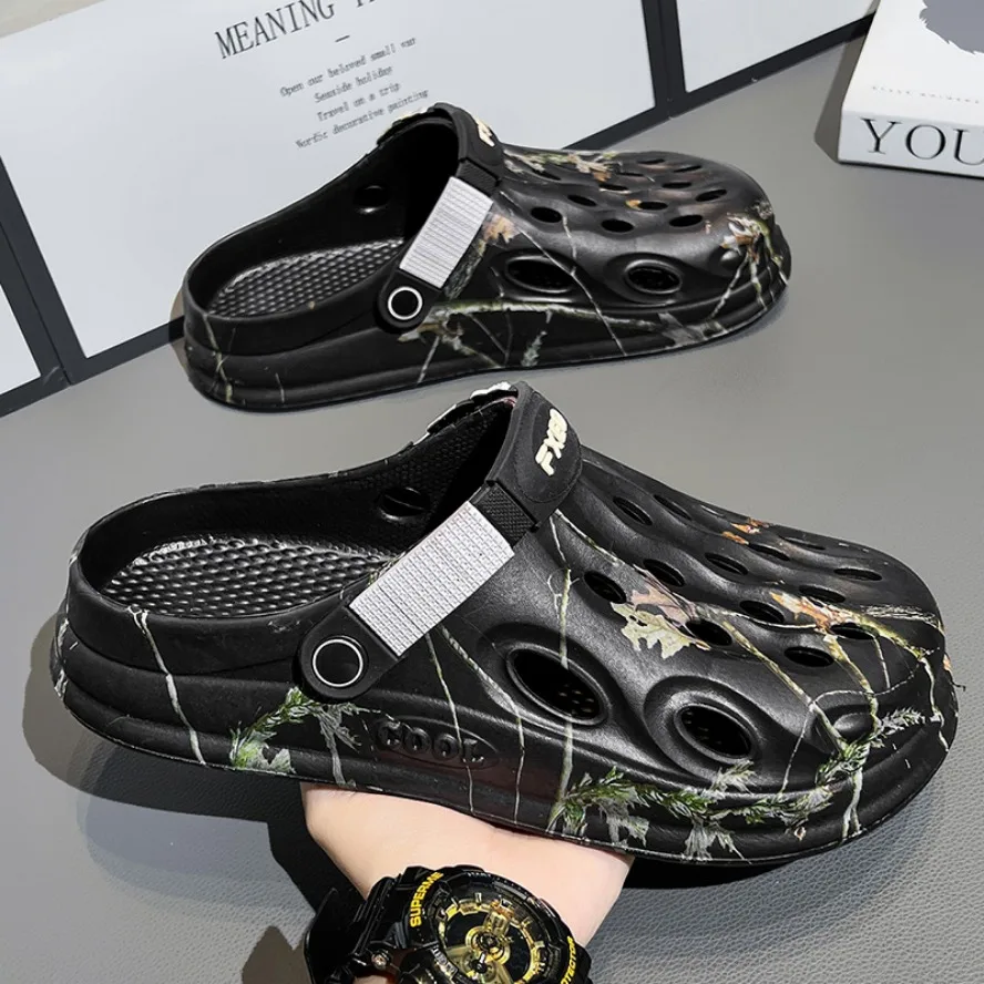 Summer Men Cave Shoes Slippers Fashion Garden Shoes Comfortable Soft Sole Outdoor Indoor Men's and Women's Beach Shoes 40-45