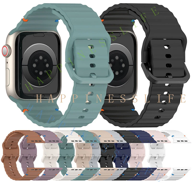 Y... Silicone Watch Strap 42mm 44mm 45mm 49mm For iPhone Watch 1/2/3/4/5/6/7/SE/Ultra