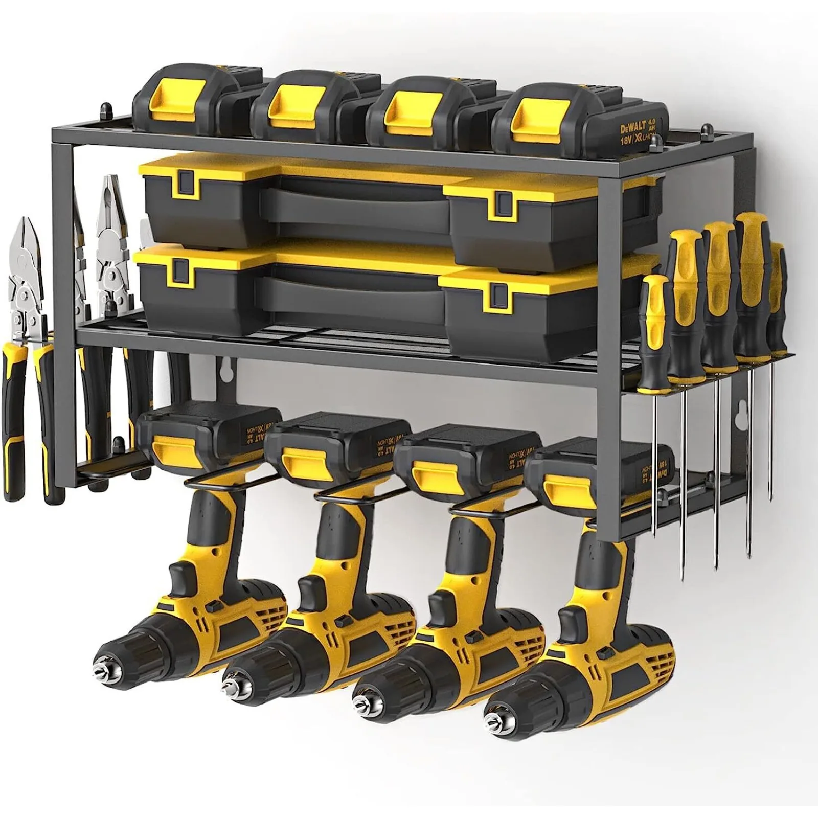 

Power Tool Organizer Wall Mounted Power Tool Rack for Cordless Drill Storage