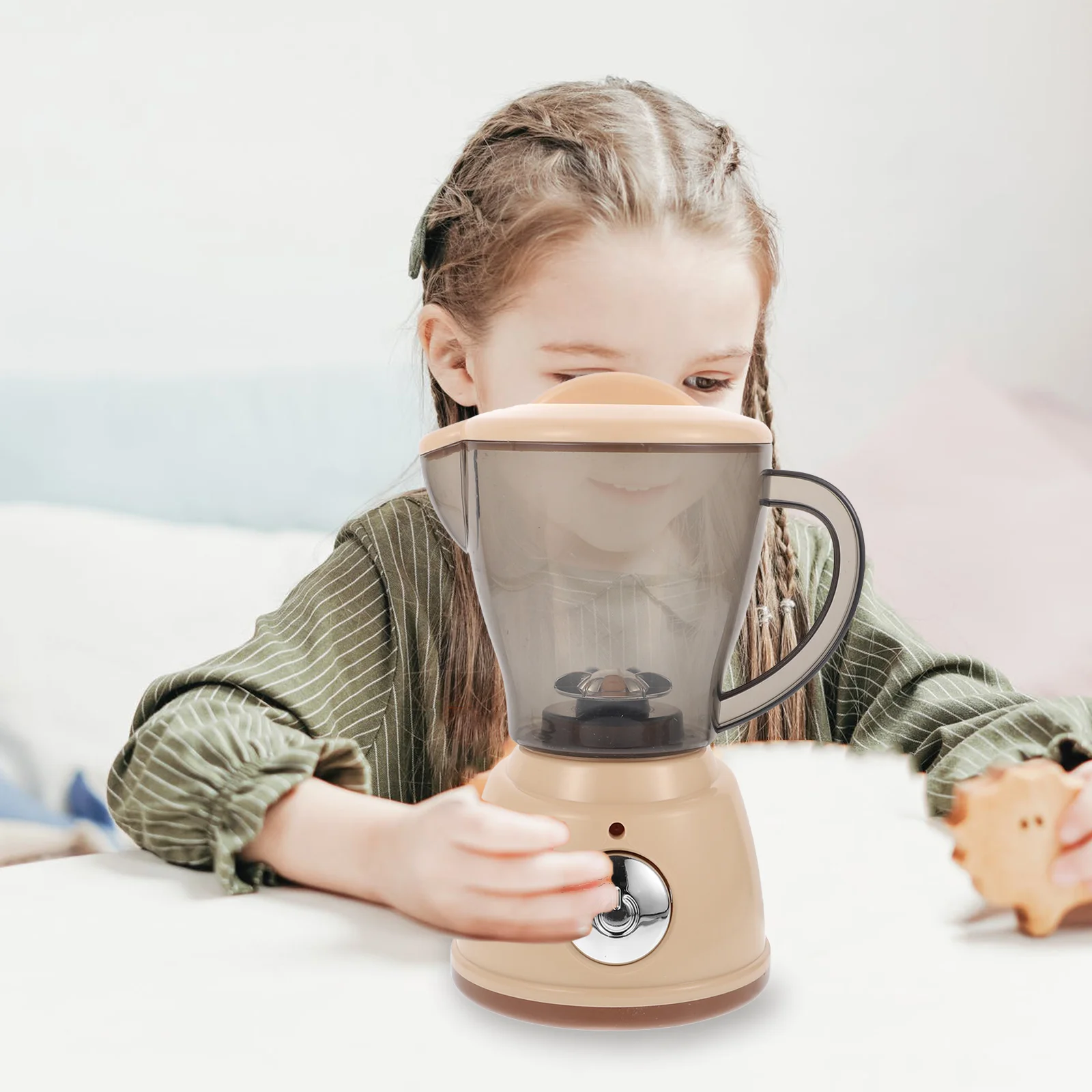 Abaodam Set da gioco da cucina per bambini Frullatore da forno Spremiagrumi Mixer Fai finta di giocare Giocattolo elettronico per bambini Puzzle per elettrodomestici in plastica