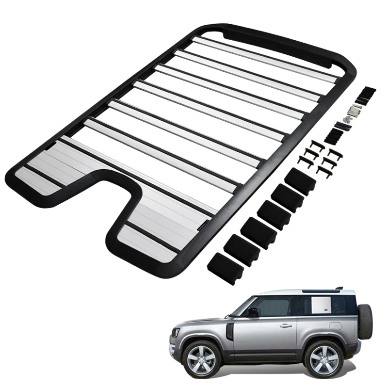 Aluminum Alloy Car Roof Cargo Luggage Rack Baskets for Land Rover Defender 90 2020+