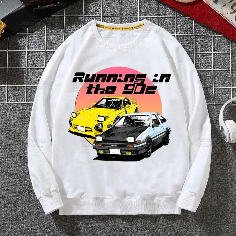 AE86 Japan Anime JDM Hoodie Hip Hop Streetwear Men Pullover Initial D Racing Drift Car Sweatshirts Hoodies Mens Hoodie Male