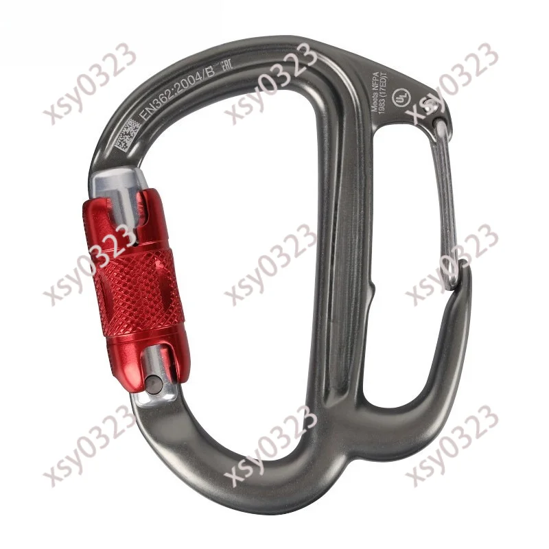 Auto-locking Main Carabiner with Friction, Professional Gear for Climbing Caving Rescue