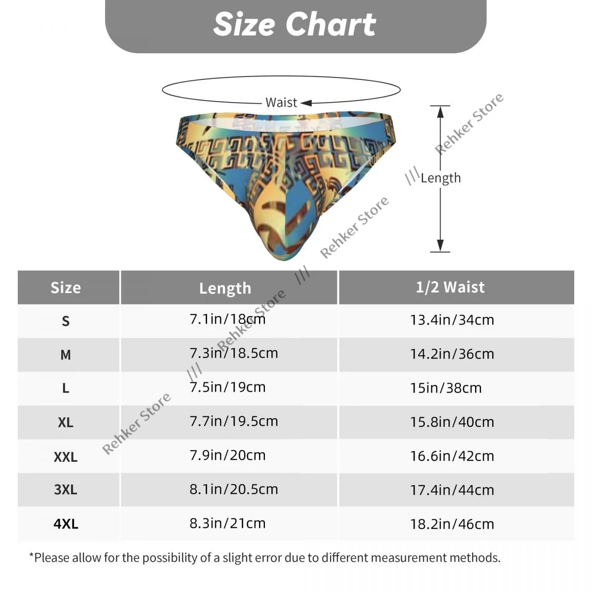 Egyptian Hieroglyphs African Ethnic Check Men's Briefs Sexy Underpants Bikini Underwear Men Panties - view 6