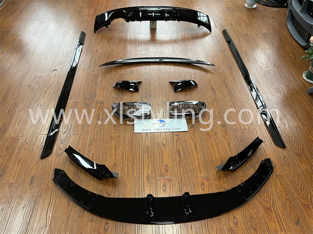 Plastic ABS M Performance MP Front Bumper Splitter Lip Rear Diffuser Side Skirt Spoiler Grills Mirror Cover For F22