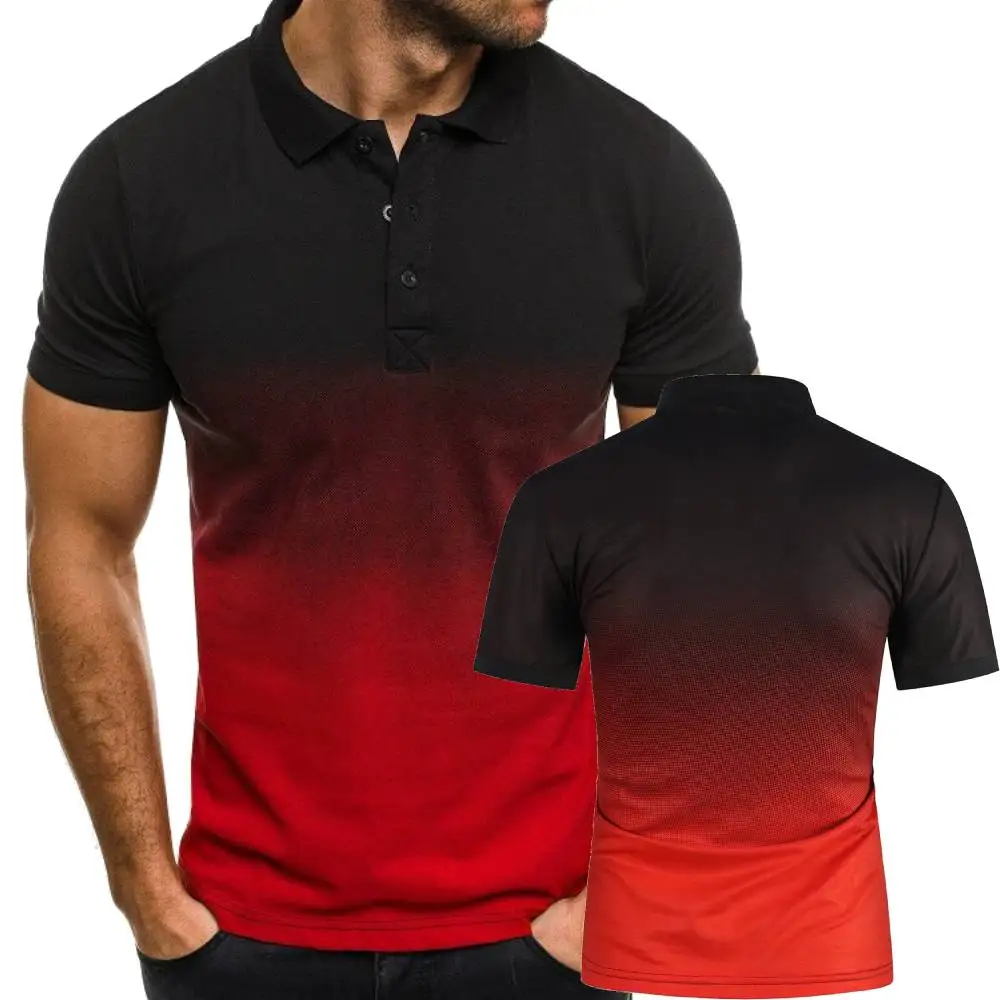 Polo košile hustý pletivo bavlna krátký rukáv tees pánská tshirts golftennis dres tramping fitness nést topshirts jumbo rozměr S-5XL