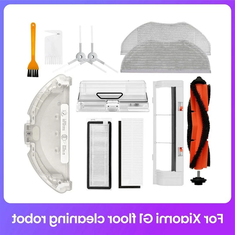 [BestSEO】 For G1 Robot Vacuum Cleaner Accessories Set - Main Brush, Side Brush, Filter, Cloth, Dust Box, Mop Holder