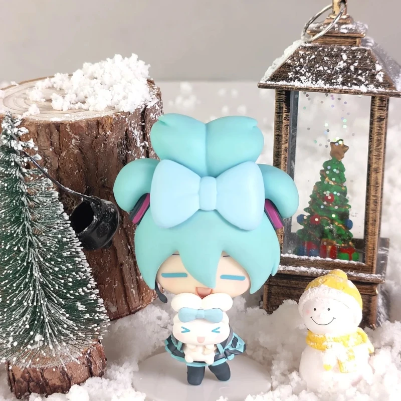Anime Hatsune Miku Cinnamoroll Antion Figure Cute Beautiful Miku Cartoon Figurine Q Version PVC Model Dekoracje Prezent dla dzieci