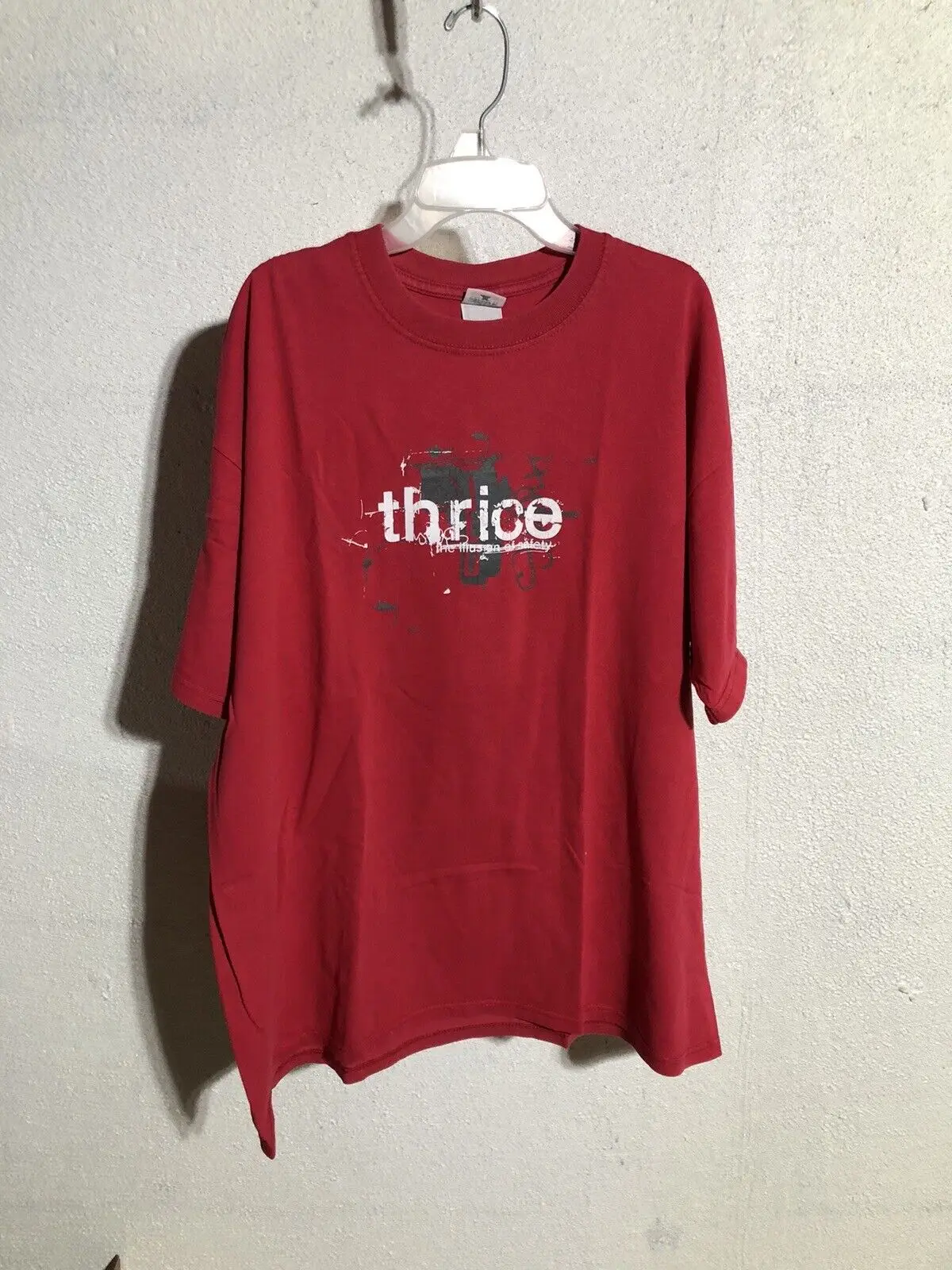 Vintage 2002 Thrice The Illusion Of Safety T Shirt XL Sub City Records Emo Punk