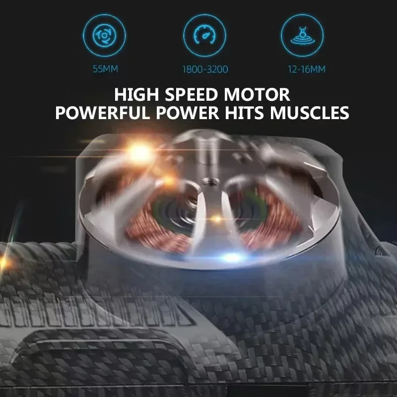 Массажный пистолет для глубокой релаксации мышц тканей, фитнес-фасциальный массажный пистолет, электрический ударный пистолет, массажер для тела, шеи, спины