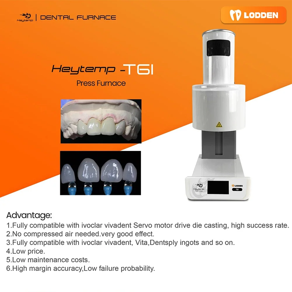 Dental Press Furnace Heytemp-T6I with TOUCH SCREEN Lab Equipment OP6010 Ceramic Oven Press Furnace