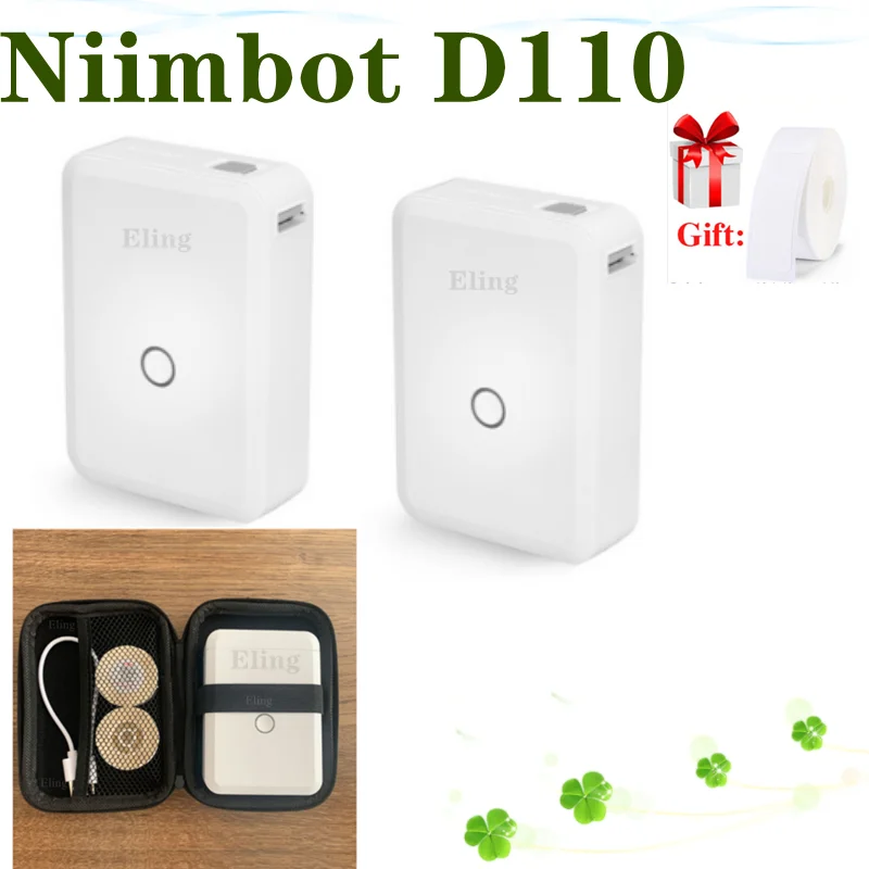 

NiiMbot D110 Portable Label Maker Wireless Bluetooth Label Printer for Android iPhone Phone Office Home Name Tag Tape Sticker