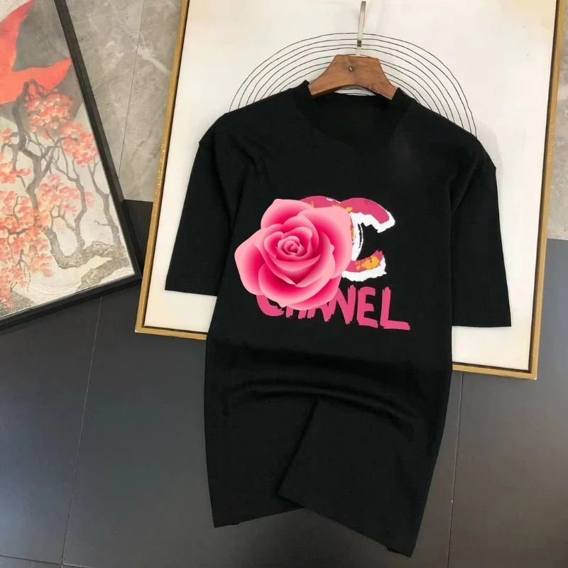 

American Fashion Brand Letter Print T-shirt Summer Loose and Versatile Pure Cotton Ins Short Sleeve Casual KARL Men and Women