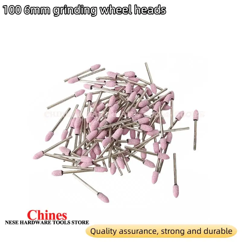 100PCS/Kotak Batu Abrasif Pemoles Penggiling Mata Bor Listrik Roda 6mm Untuk Alat Putar Dremel