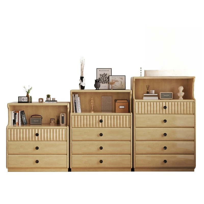 of drawers log bedroom cabinet simple modern storage cabinet floor-to-ceiling combination three or four chest of drawers