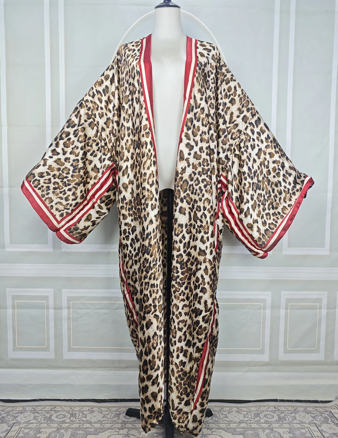 Malaysia Summer Hot Selling Women Beach Cover Up Oversize Overall Printed Silk Bikini Cover Up Causal African Female Cardigans