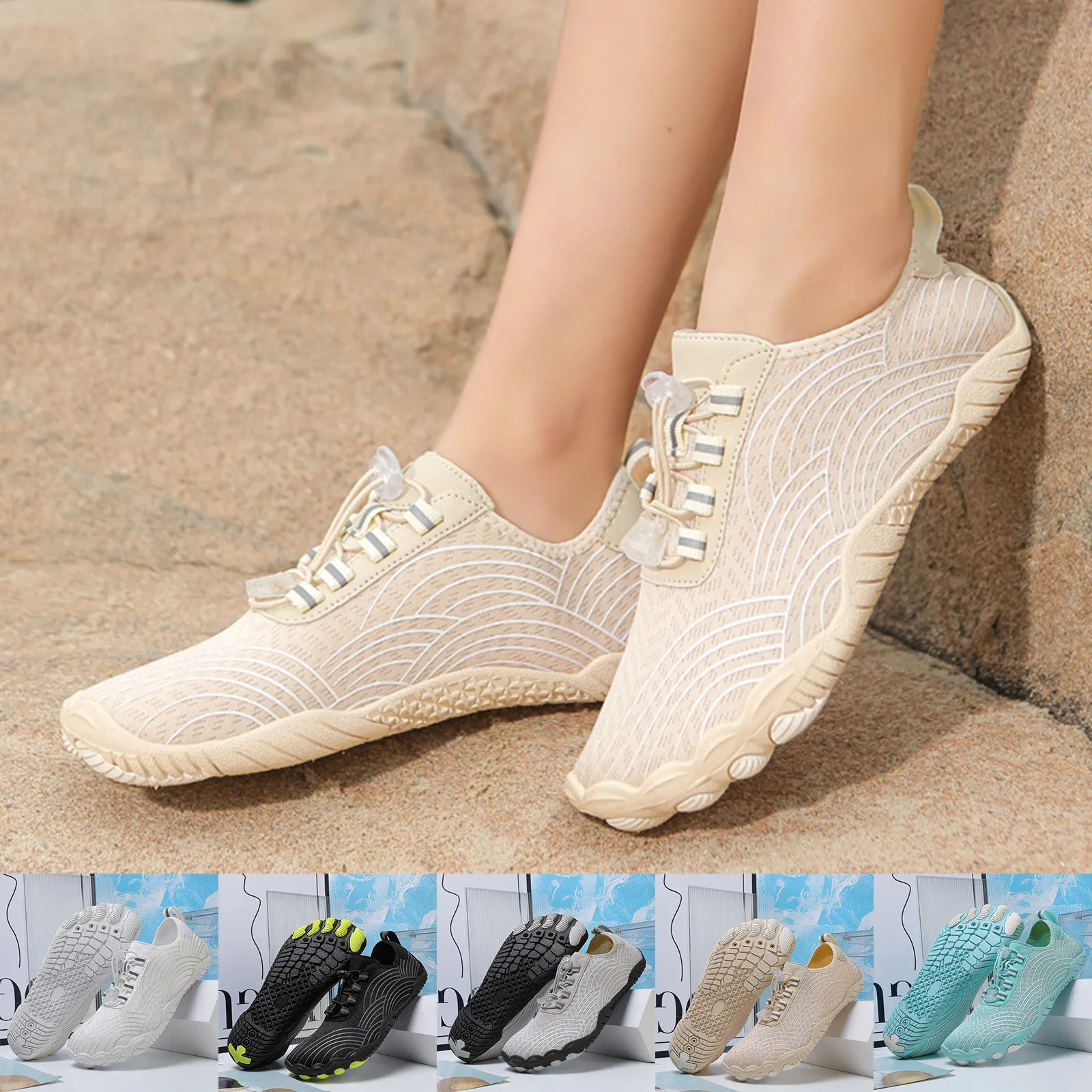 Zapatos para vadear al aire libre, zapatos de playa, surf, Yoga, aeróbicos acuáticos, zapatos de natación, antideslizantes, anfibio, Fitness, senderismo