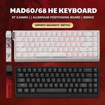 Madlions mad60he Mad60 Mad68 HE メカニカルキーボード磁気スイッチ Mad60he 有線ゲームキーボードラピッドトリガー Rgb キーボード