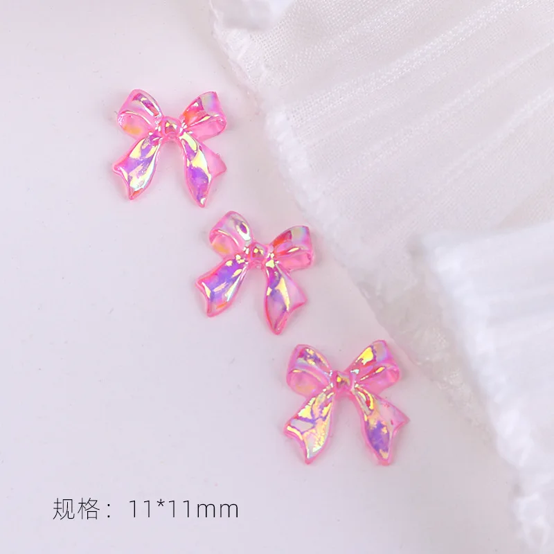 

Bulk Supply 1000PCS AB Aurora Transparent Double-layer Ribbon Bow French Ballet Acrylic Nail Art Decoration Accessories Charm