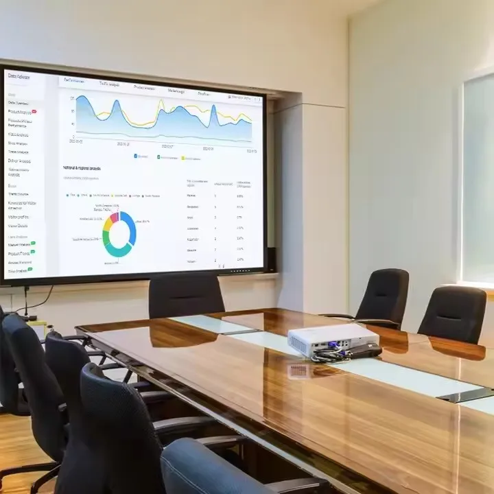 Multi-Finger Touch Interactive Smart Screen White Board Projector LCD 16:9 Aspect Ratio White/Grey/Black Colors For Teaching