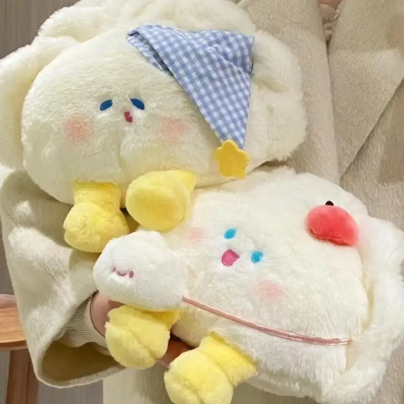 Adorable Dumpling Plush Cushion Soft Stuffed Throw Pillow Cute Cartoon Doll Toy For Bedroom Home Decor Birthday Holiday Gift