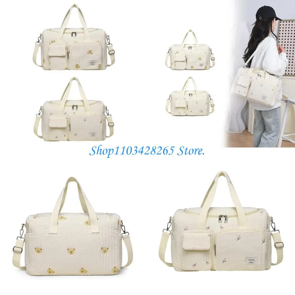 

Embroidered Pattern Shoulder Bags Multiple Compartment Crossbody Bag Splashproof G2TE