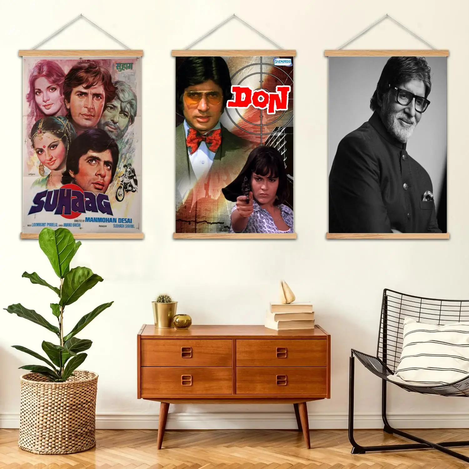 amitabh bachchan Framed Wall Painting Canvas Art Poster and Wall Art  Modern Family Bedroom Decor Posters,Decorative painting