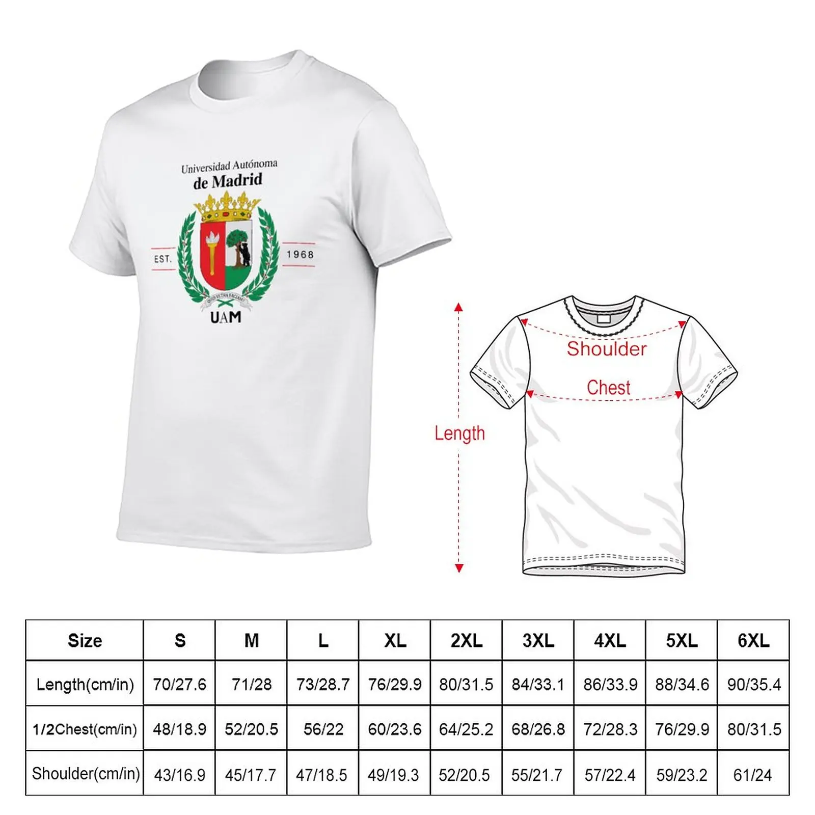 The Autonomous University of Madrid T-Shirt quick drying sublime graphics t shirts for men graphic