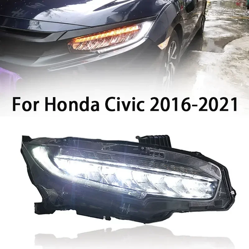 

Car Front Headlight For CIVIC X G10 LED HeadLamp Styling Dynamic Turn Signal Lens Automotive Accessories Assembly 2PC