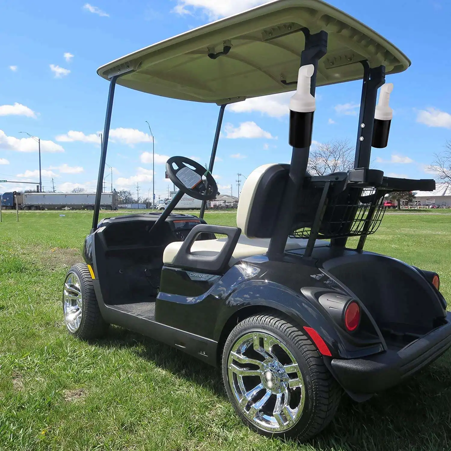 Botella de arena para carrito de Golf, Kit de relleno con soporte a prueba de sonajero para coche EZGO Club, Yamaha, Divot