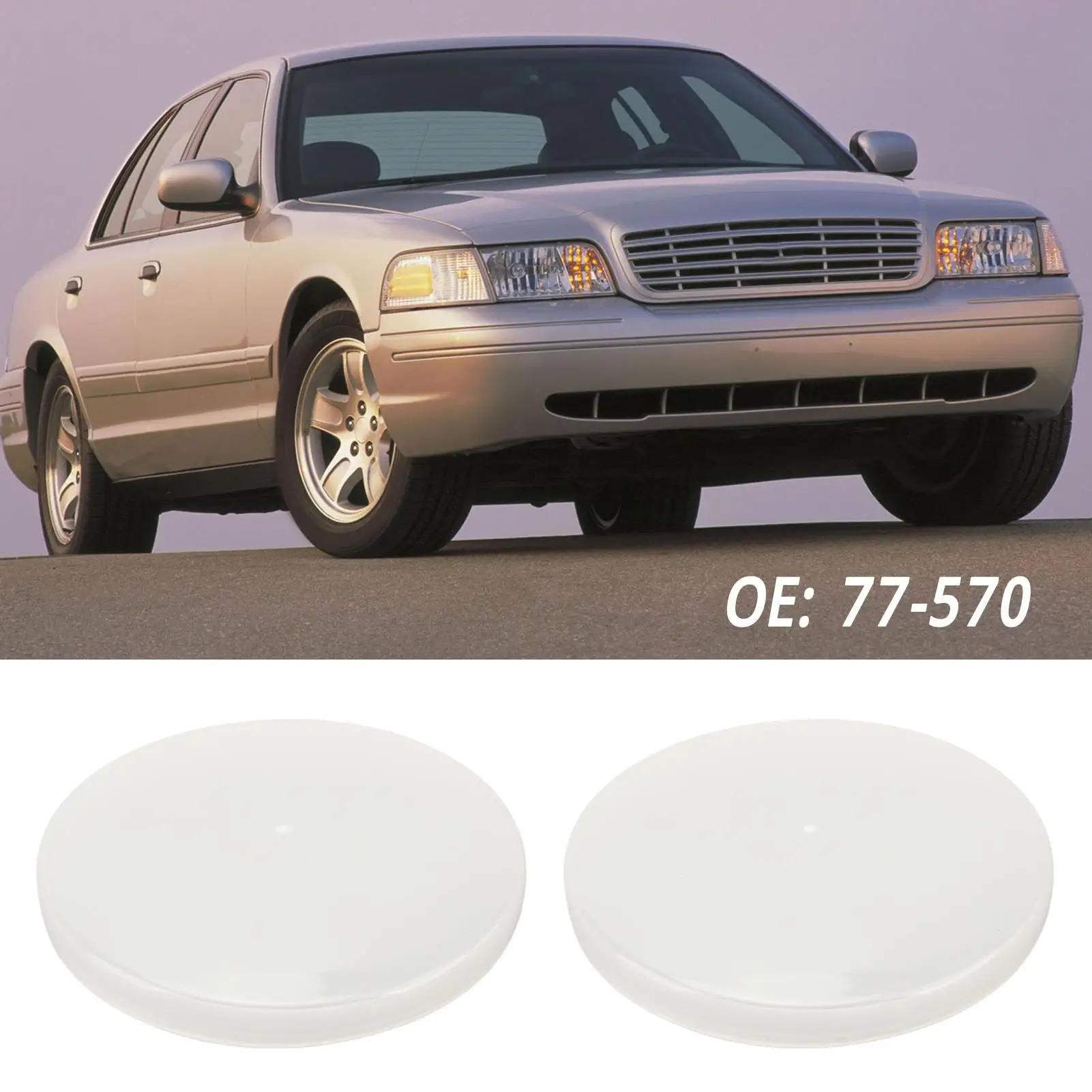 تذكرة قبة ضوء عدسة Wearproof 77-570 مقاومة للحرارة مصباح على شكل قبة عدسة سهلة التركيب 5in لتاج فيكتوريا 1998-2011 #6