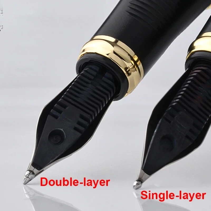 

Two Color Thick Hand-made Grinding Rounded Polished Thick Fountain Pen 4.0MM Nib Double-layer Long Knife Business Writing Pen