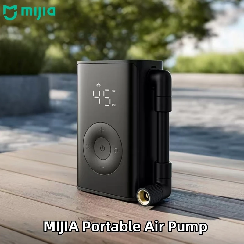 

Новый портативный воздушный насос Mijia 2000 мАч, 240 г, 150 фунтов на кв. дюйм, электрический компрессор с функцией контроля давления в шинах, многофункциональный инструмент для накачивания