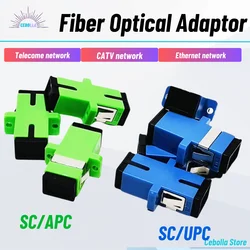 Acoplador de fibra óptica SC/APC Adaptador de fibra óptica monomodo Simplex Brida de fibra SC APC