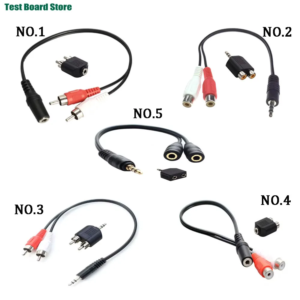 RCA Cable 3.5mm Jack Stereo Audio Cable to 2RCA Socket Female to male to Headphone AUX Y Adapter for DVD Amplifi