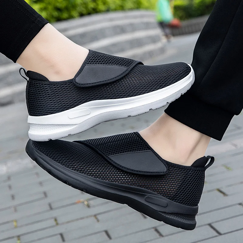 Men Orthopedics Wide Feet Swollen Walking Casual Sneakers Breathable Thumb Eversion Adjusting Comfortable Diabetic Man Shoes