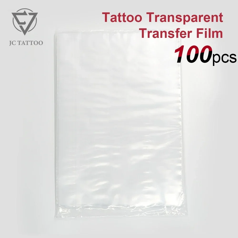 Jc 100pcs klares Muster Thermo Tattoo Transfer Film Papier transparent Tattoo Transfer Papier Tattoo Schablone Schablone Zubehör