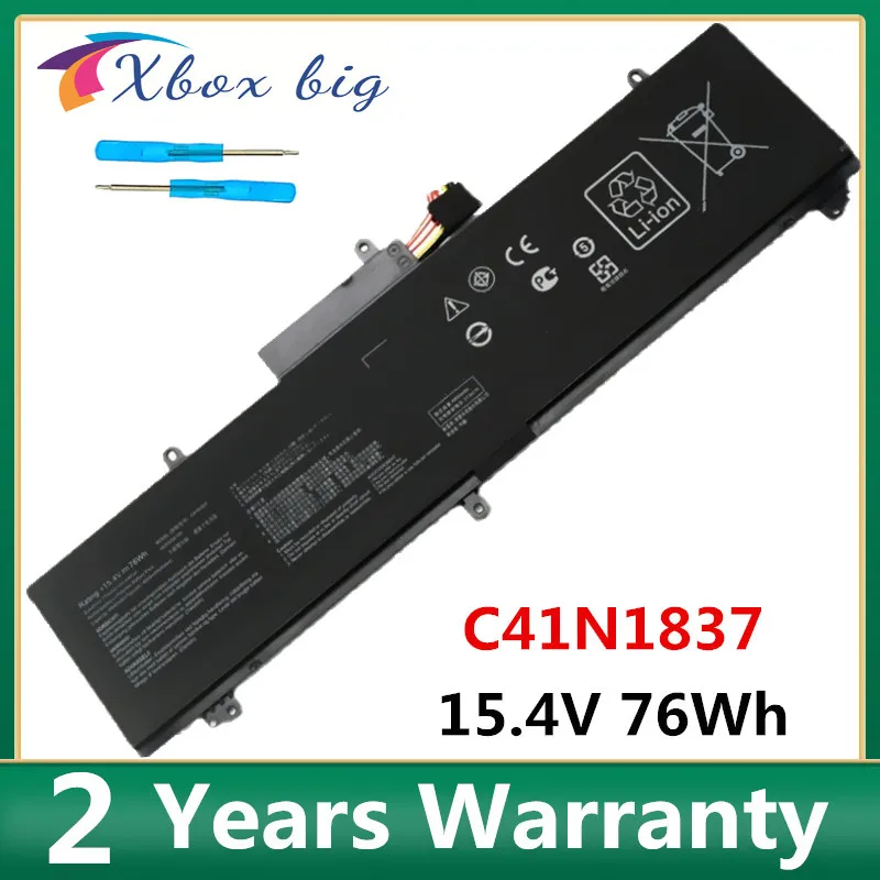 Bateria do Portátil para Asus Rog Zephyrus gw lv Lws Lxs H500gv W500gv Fx516pr W500g5t Fx516pm Ga502du Gu502gv C41n1837 Novo