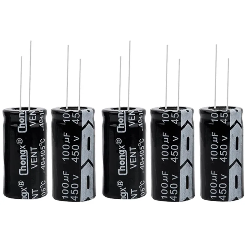 5PCS 450V100UF 18*30 100UF 450V Aluminum Electrolytic Capacitor 18X30MM