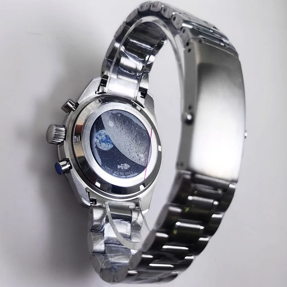 40 مللي متر حافظة ساعة حافظة من الفولاذ المقاوم للصدأ حزام ومينا لساعة يد تعمل بالحركة VK63 VK63 أجزاء إصلاح ملحقات الساعة
