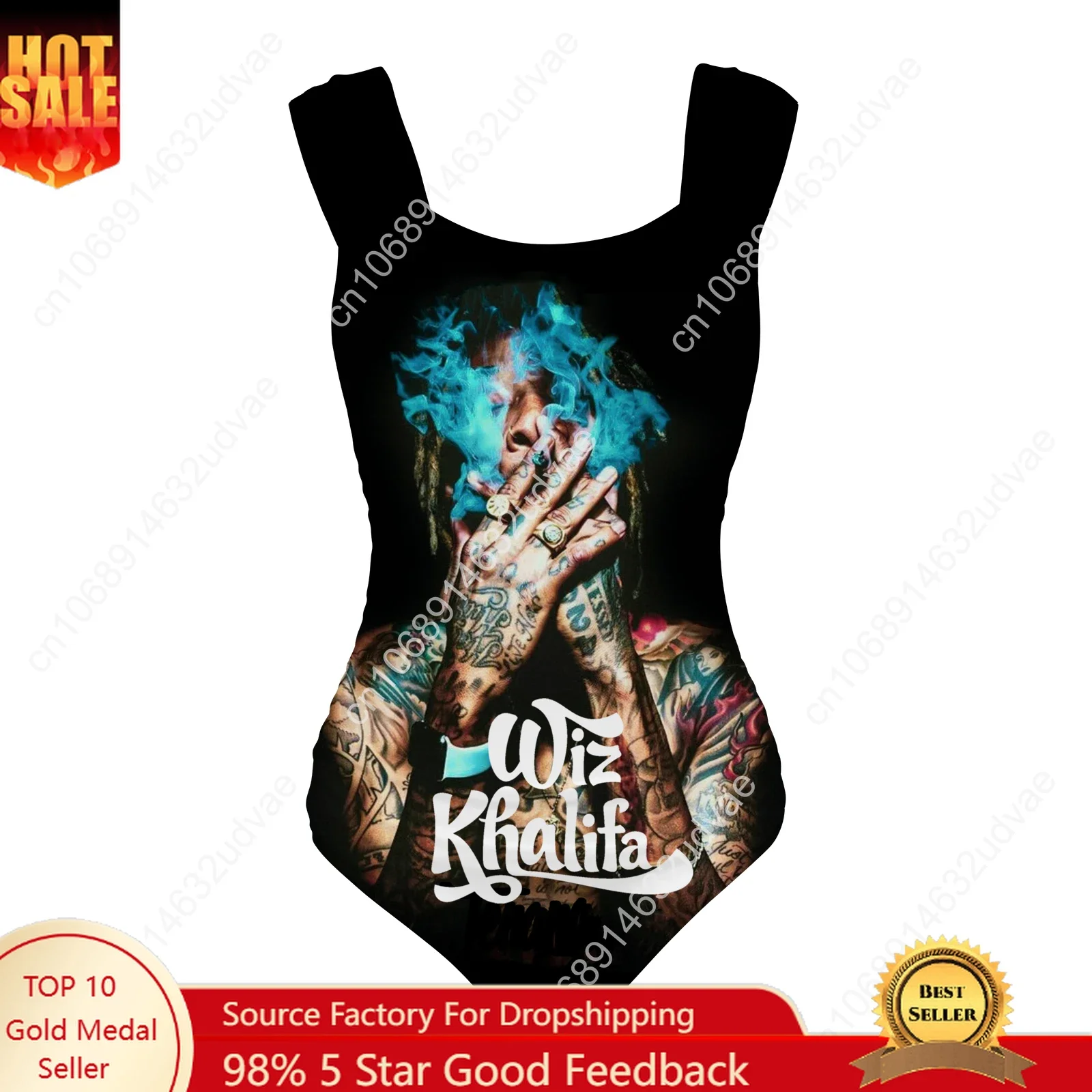 

Купальник Wiz Khalifa с широкими бретелями для женщин, персонализированный, для вечеринок у бассейна, сексуальное бикини, пляжная одежда на заказ